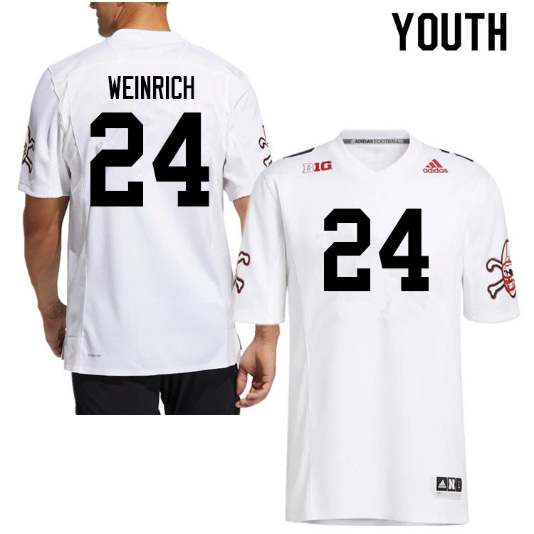 Youth #24 Charlie Weinrich Nebraska Cornhuskers College Football Jerseys Sale-Strategy - Click Image to Close